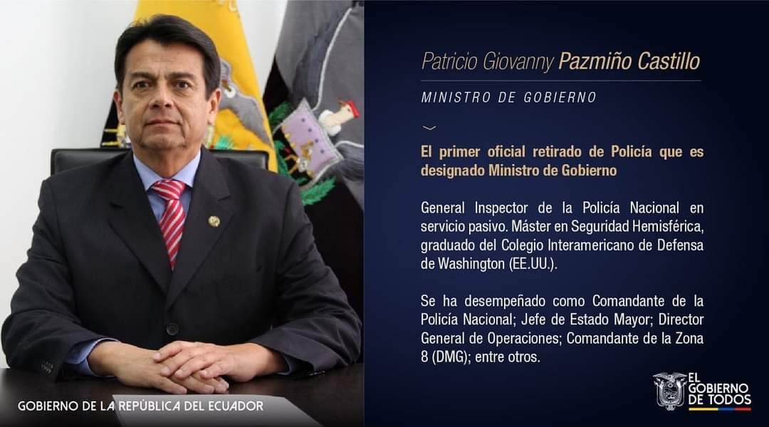 PATRICIO PAZMIÑO ES EL NUEVO MINISTRO DE GOBIERNO. 1