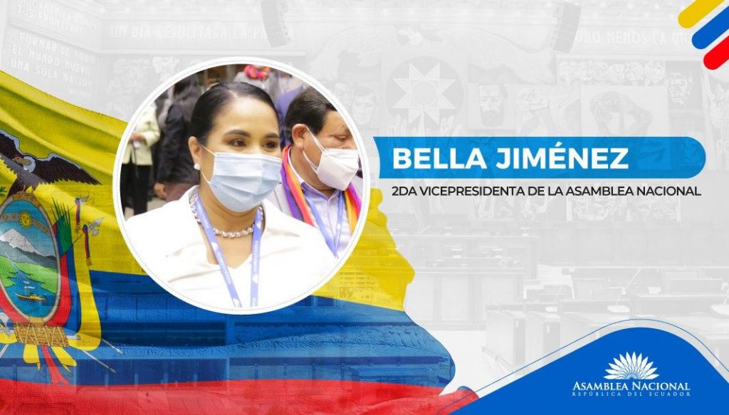 BELLA JIMÉNEZ TORRES ASAMBLEÍSTA DE ID POR GUAYAS ES LA SEGUNDA VICEPRESIDENTA. 1