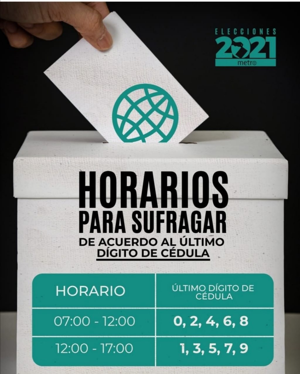 CONSEJONACIONAL ELECTORAL ANUNCIÓ QUE HABRA DOS HORARIOS PARA VOTACIONES. 1