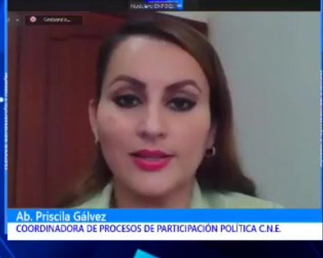 PRISCILA GÁLVEZ. Coordinadora Técnica de Procesos de Participación Política del CNE Santo Domingo de los Tsáchilas. 1
